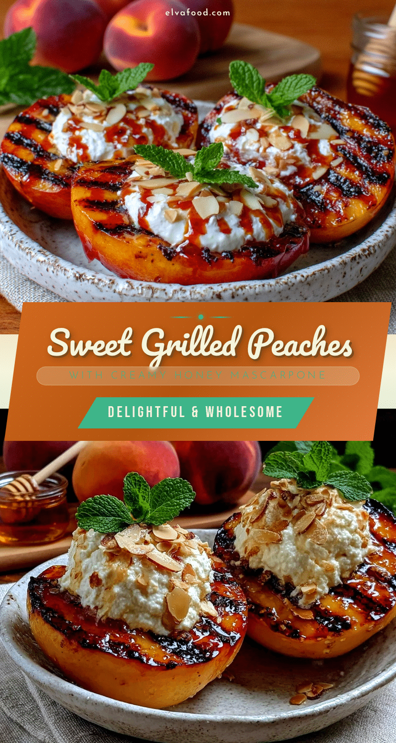 grilled peaches with honey mascarpone recipe