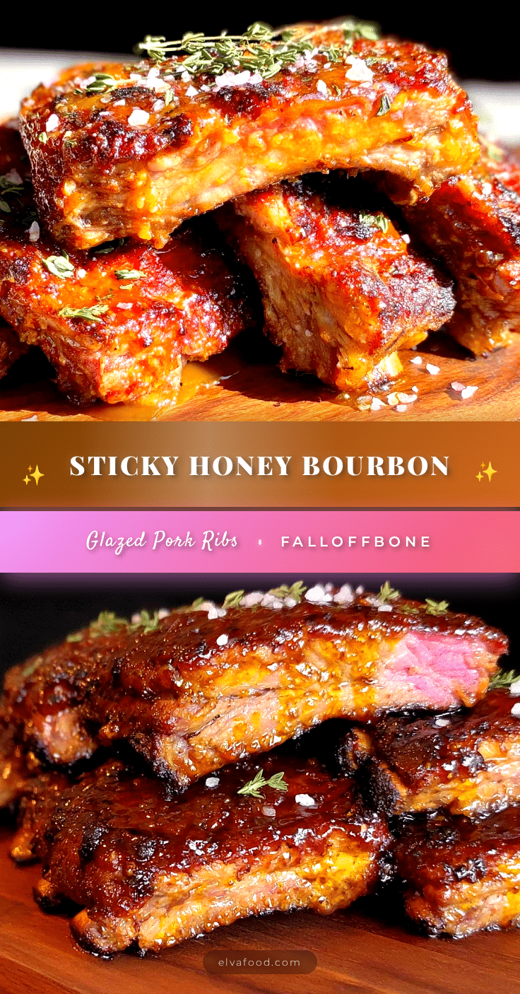honey bourbon glazed pork ribs recipe