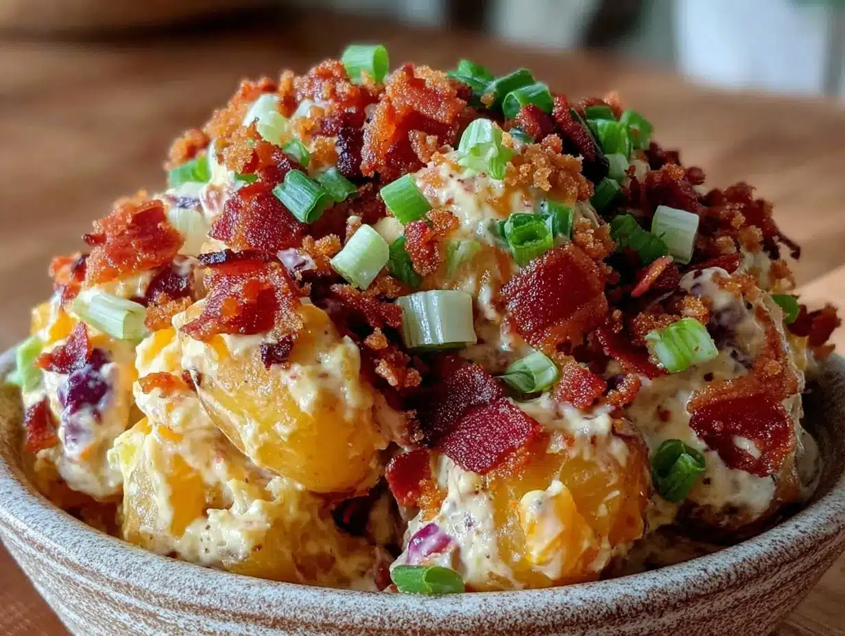 loaded bacon ranch potato salad preparation steps