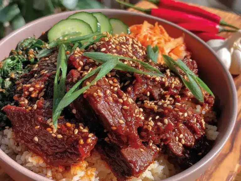 quick flavorful korean beef bowl - featured image