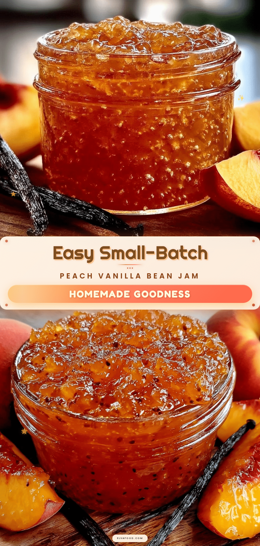 small-batch peach vanilla bean jam recipe