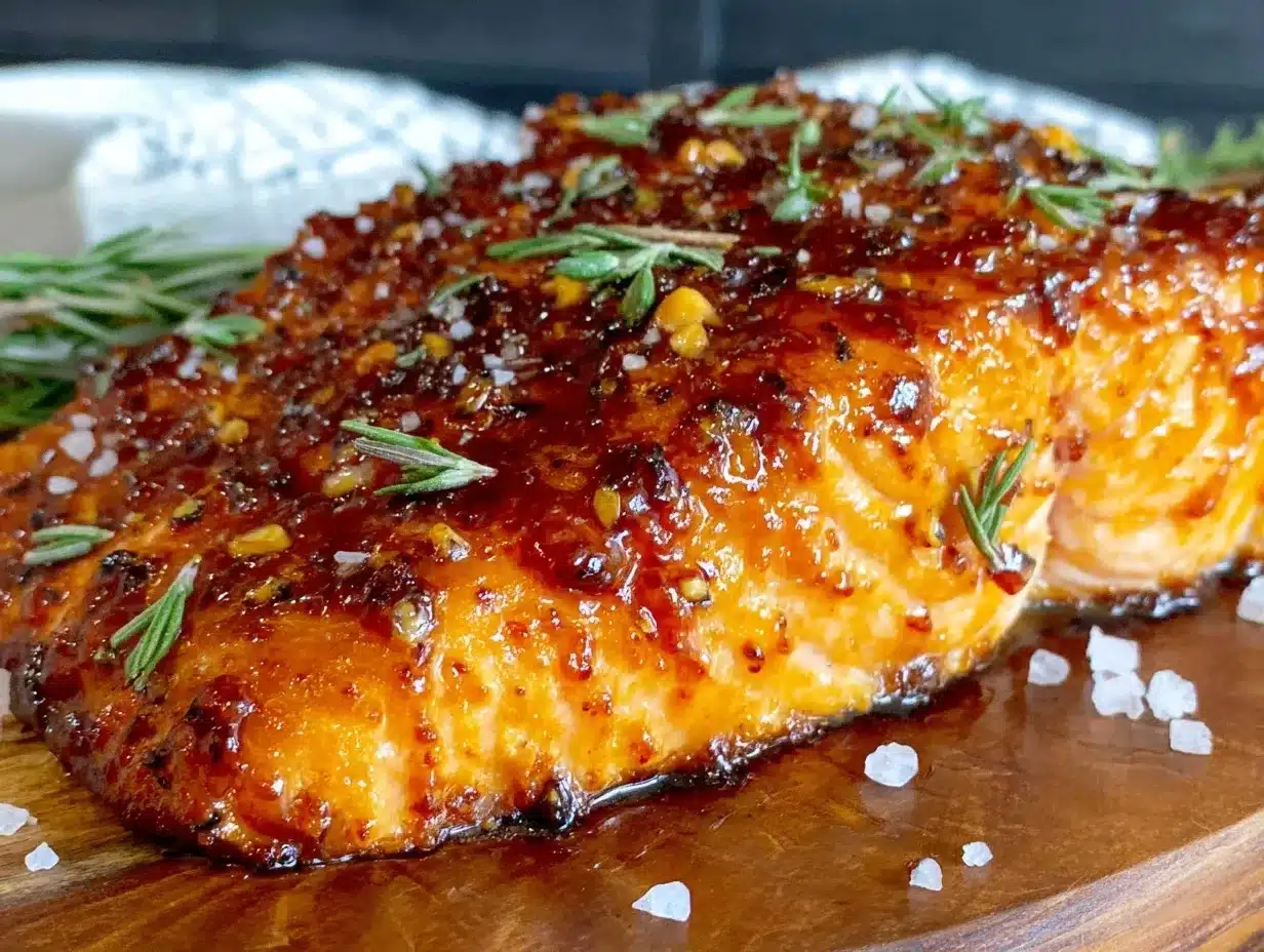 smoked maple bourbon glazed salmon preparation steps