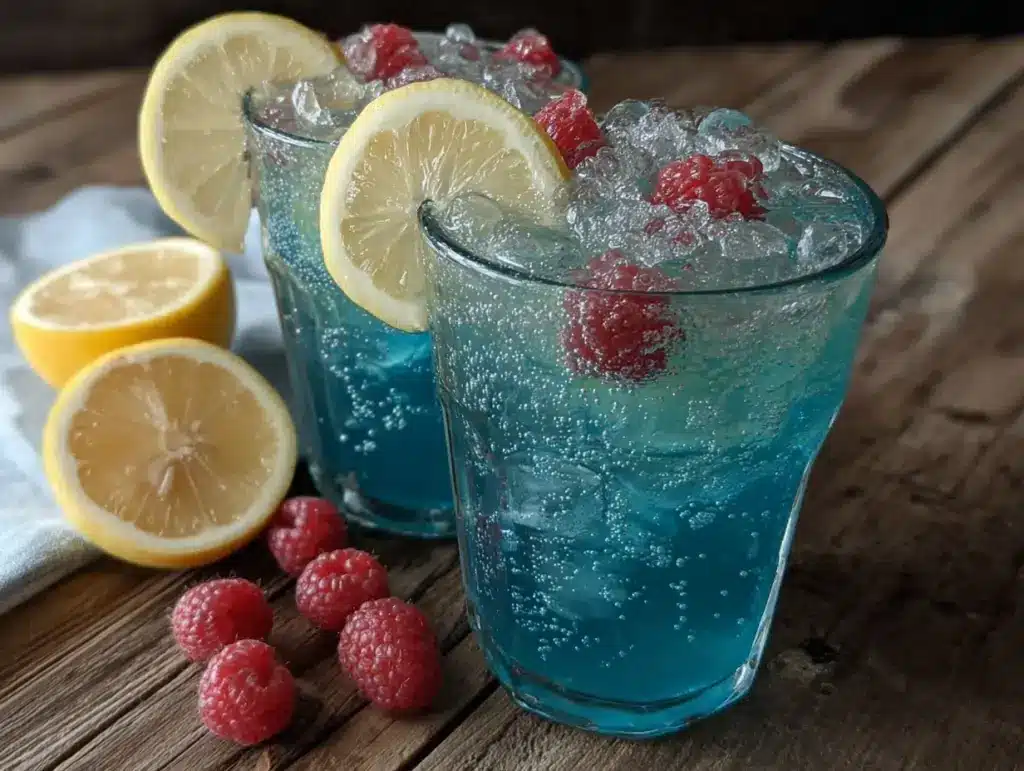 sparkling blue raspberry lemonade - featured image