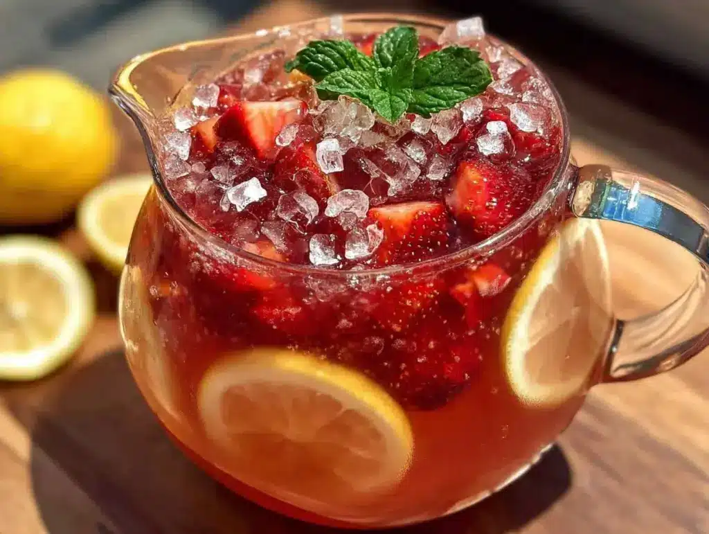 strawberry lemonade vodka punch - featured image