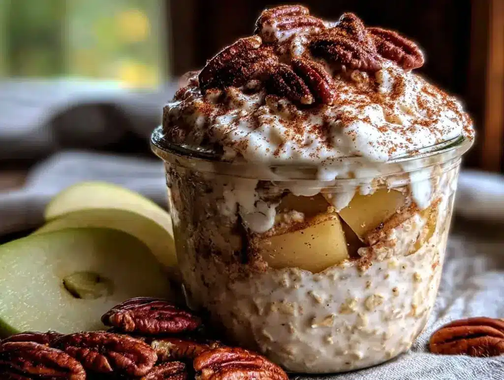 apple cinnamon overnight oats - featured image