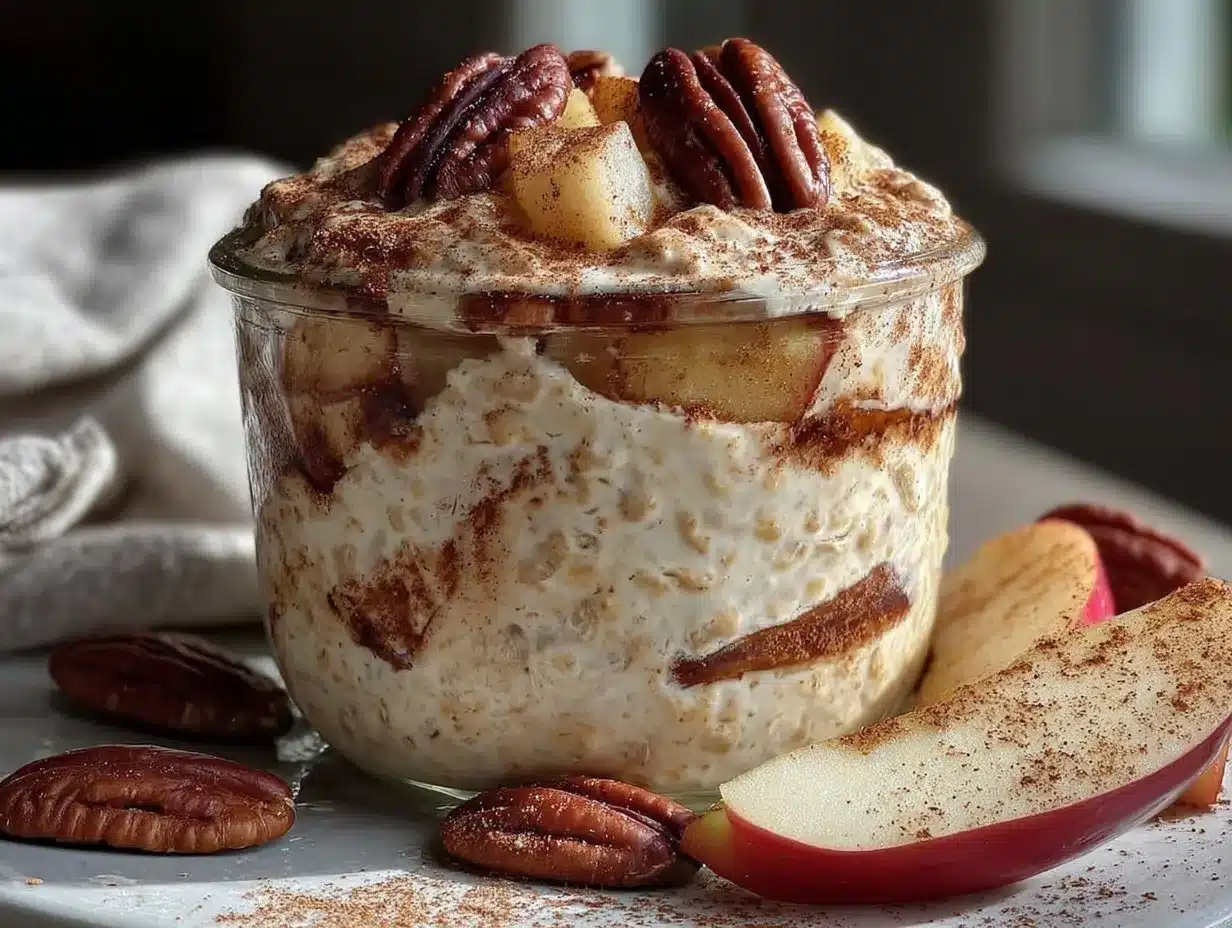 apple cinnamon overnight oats preparation steps