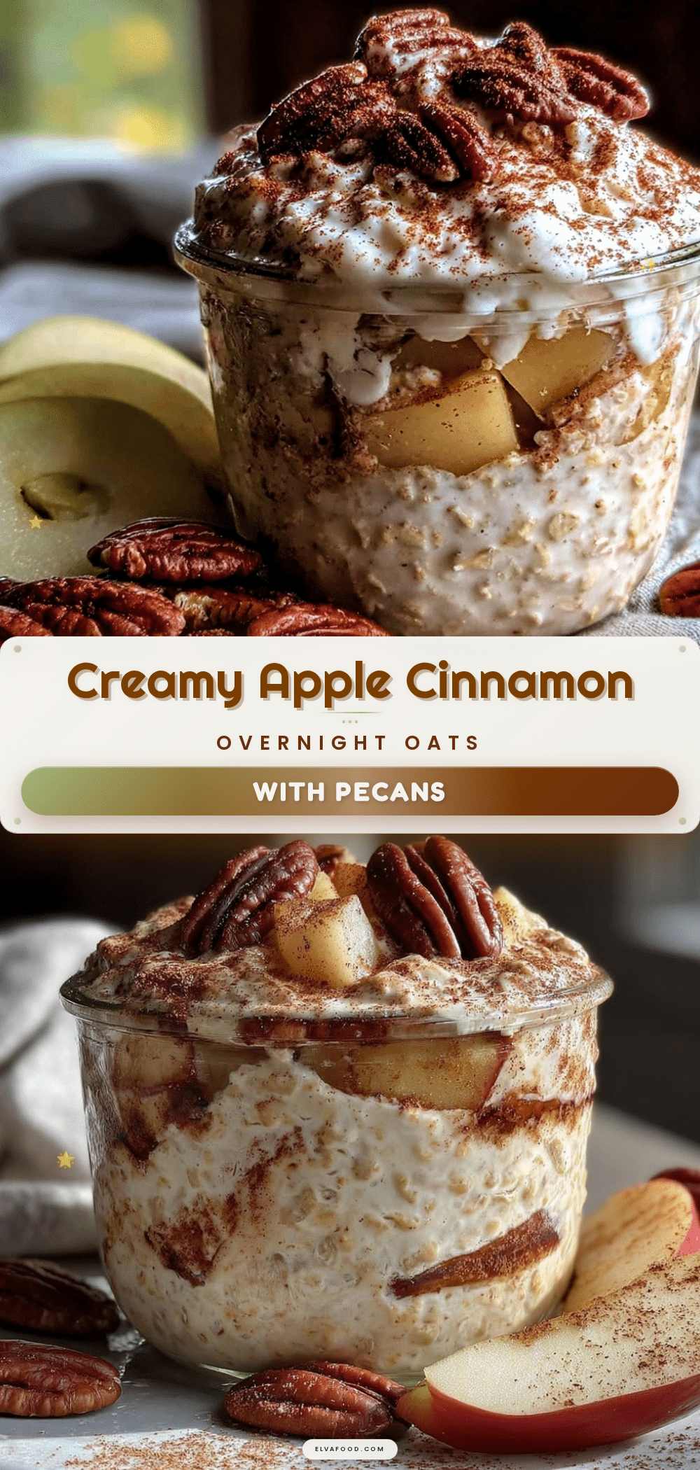 apple cinnamon overnight oats recipe