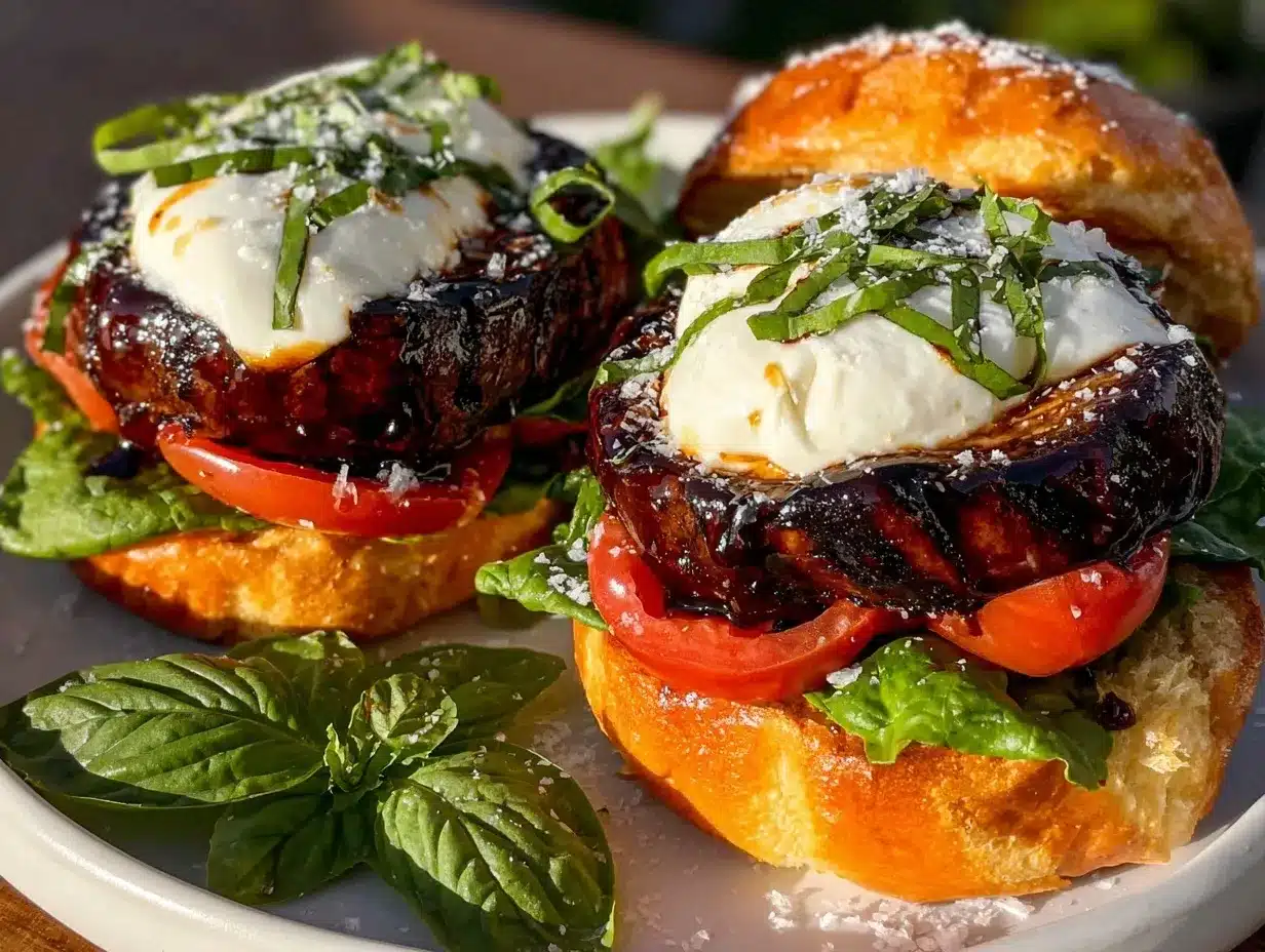 balsamic grilled portobello mushroom burgers preparation steps