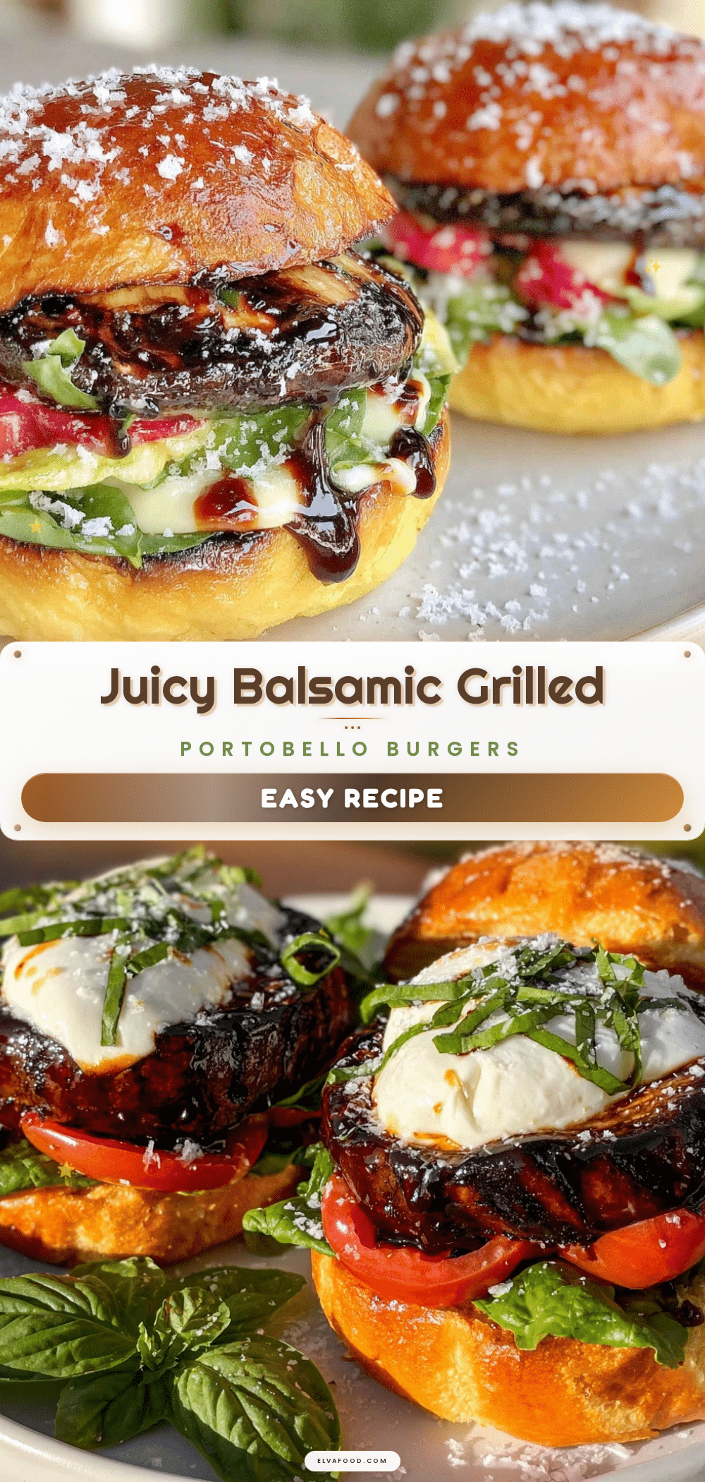 balsamic grilled portobello mushroom burgers recipe