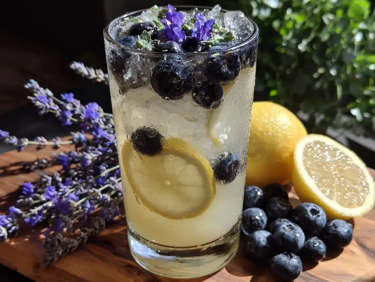 blueberry lavender lemonade spritzer preparation steps