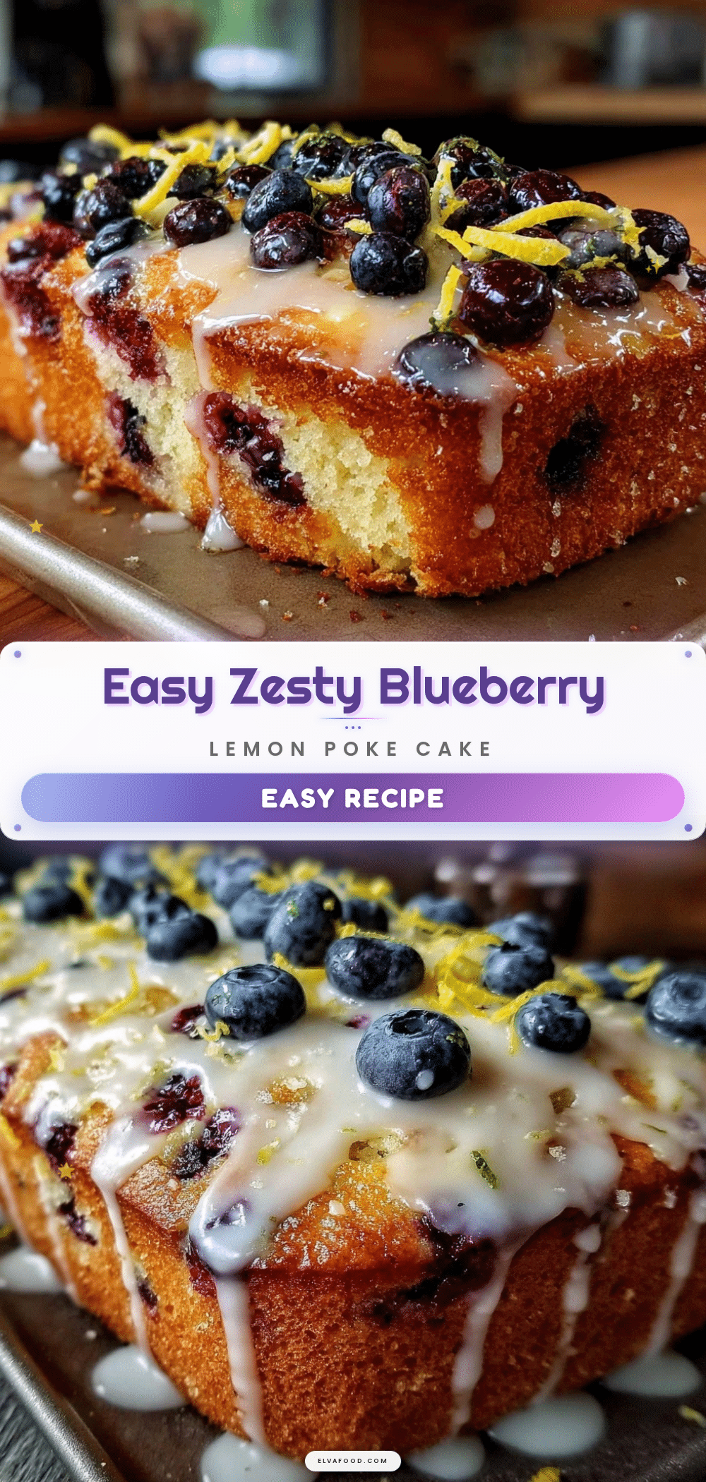blueberry lemon poke cake recipe