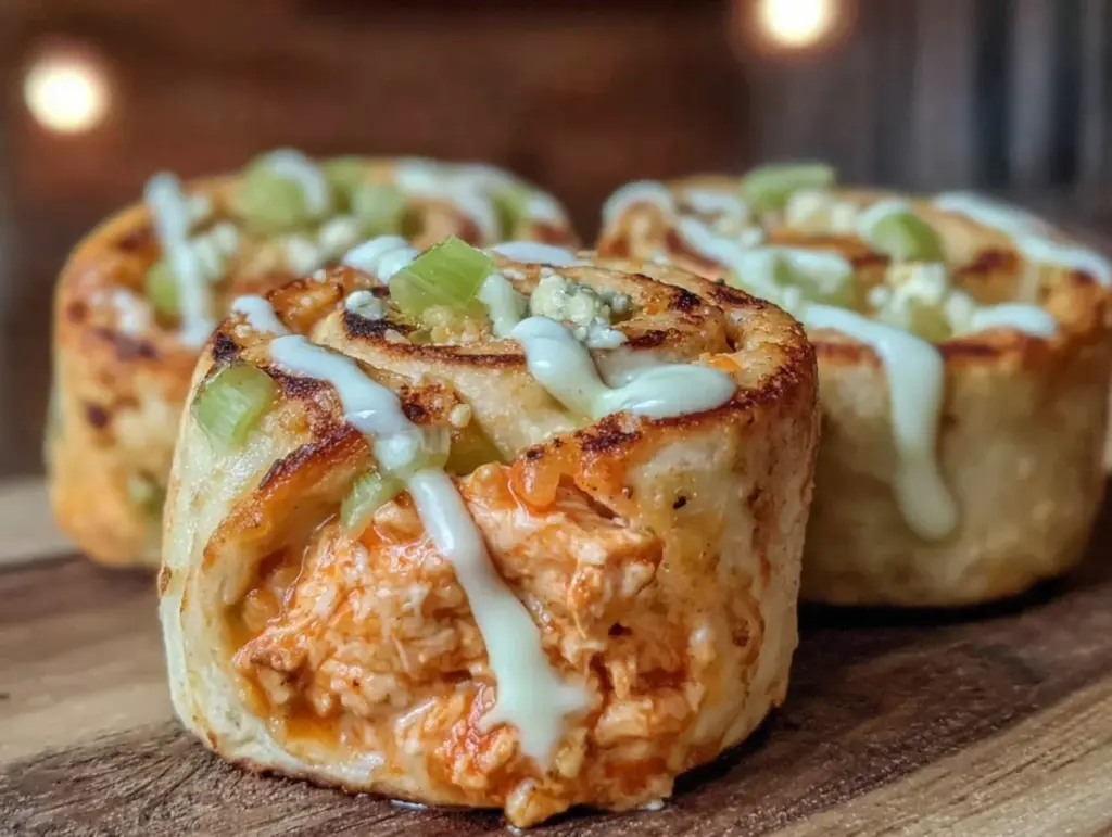 buffalo chicken pinwheels - featured image
