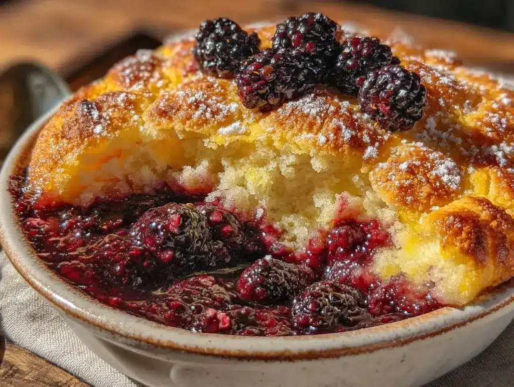 buttery blackberry cobbler - featured image