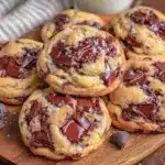 chewy brown butter chocolate chip cookies - featured image