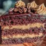 coffee stout chocolate layer cake - featured image