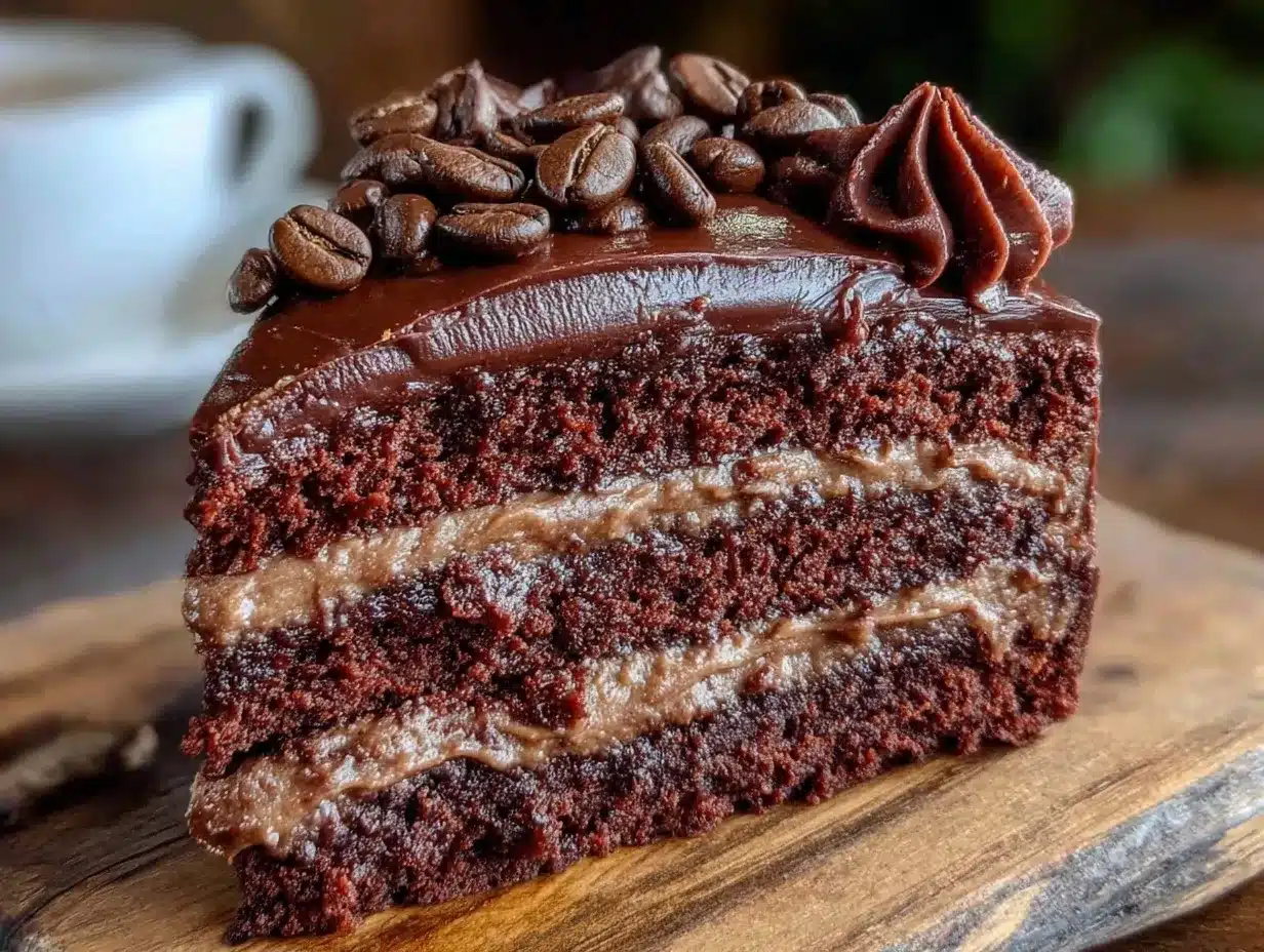 coffee stout chocolate layer cake preparation steps