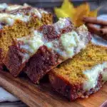 cozy spiced pumpkin bread with cream cheese filling - featured image
