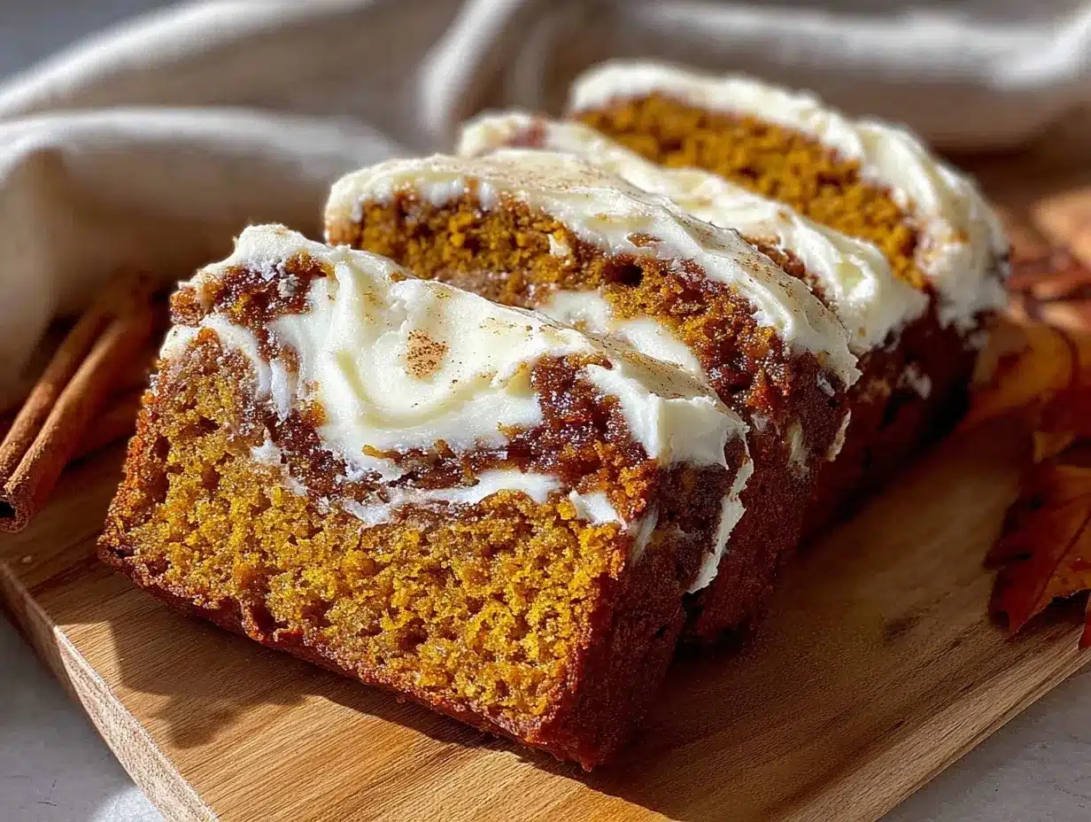 cozy spiced pumpkin bread with cream cheese filling preparation steps