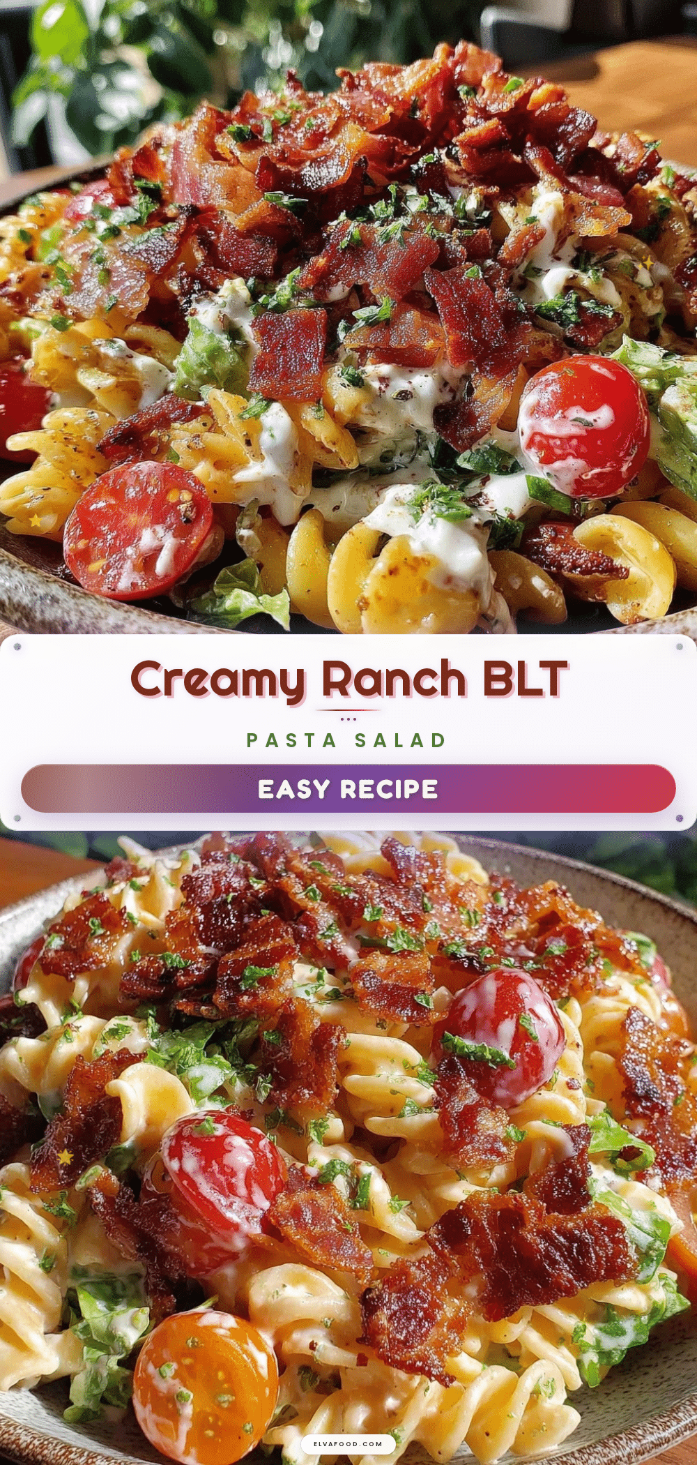 creamy BLT pasta salad recipe