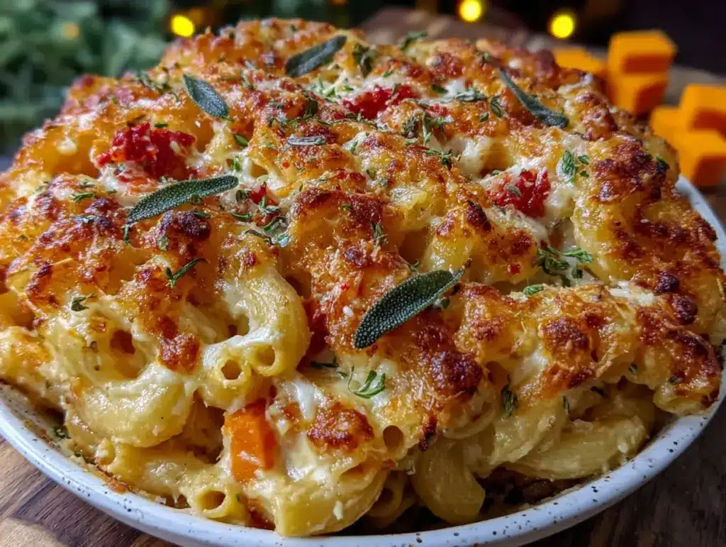 creamy butternut squash mac and cheese - featured image