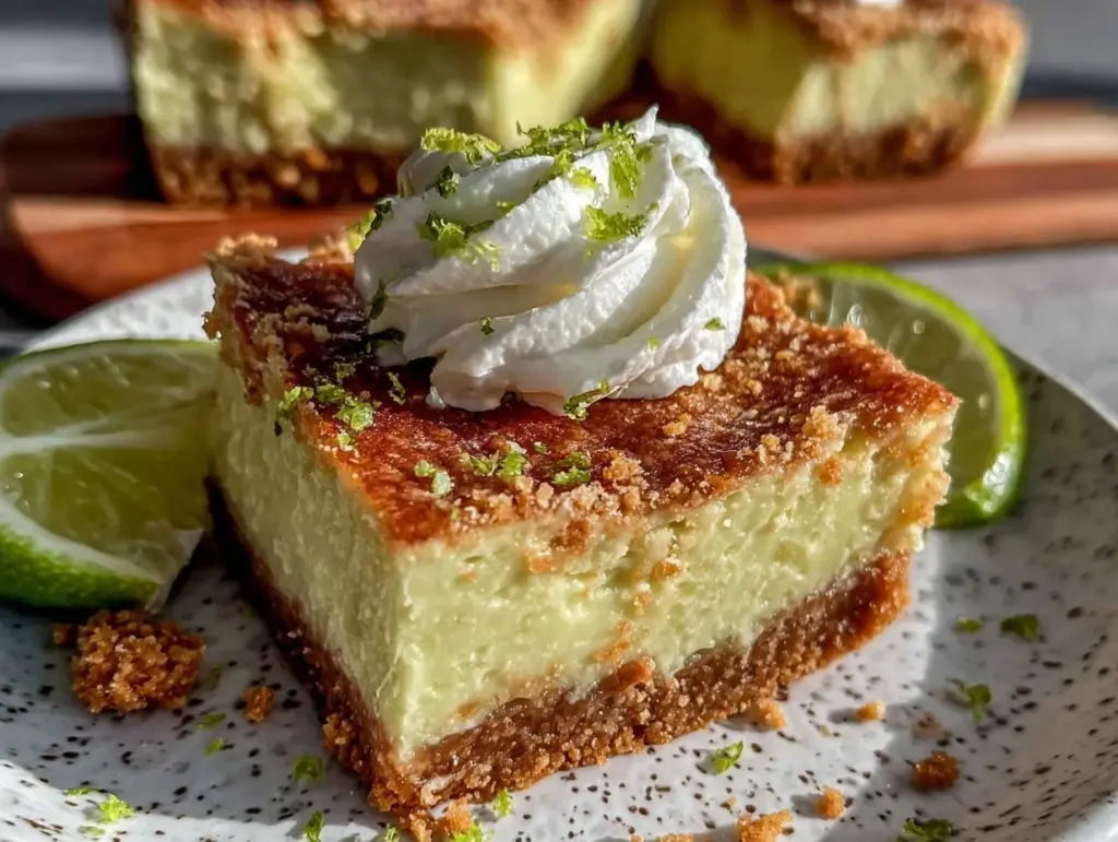 creamy key lime pie bars - featured image