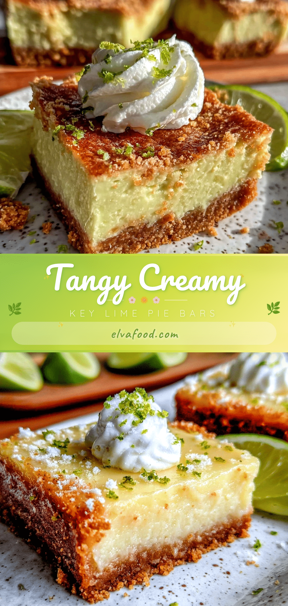 creamy key lime pie bars recipe