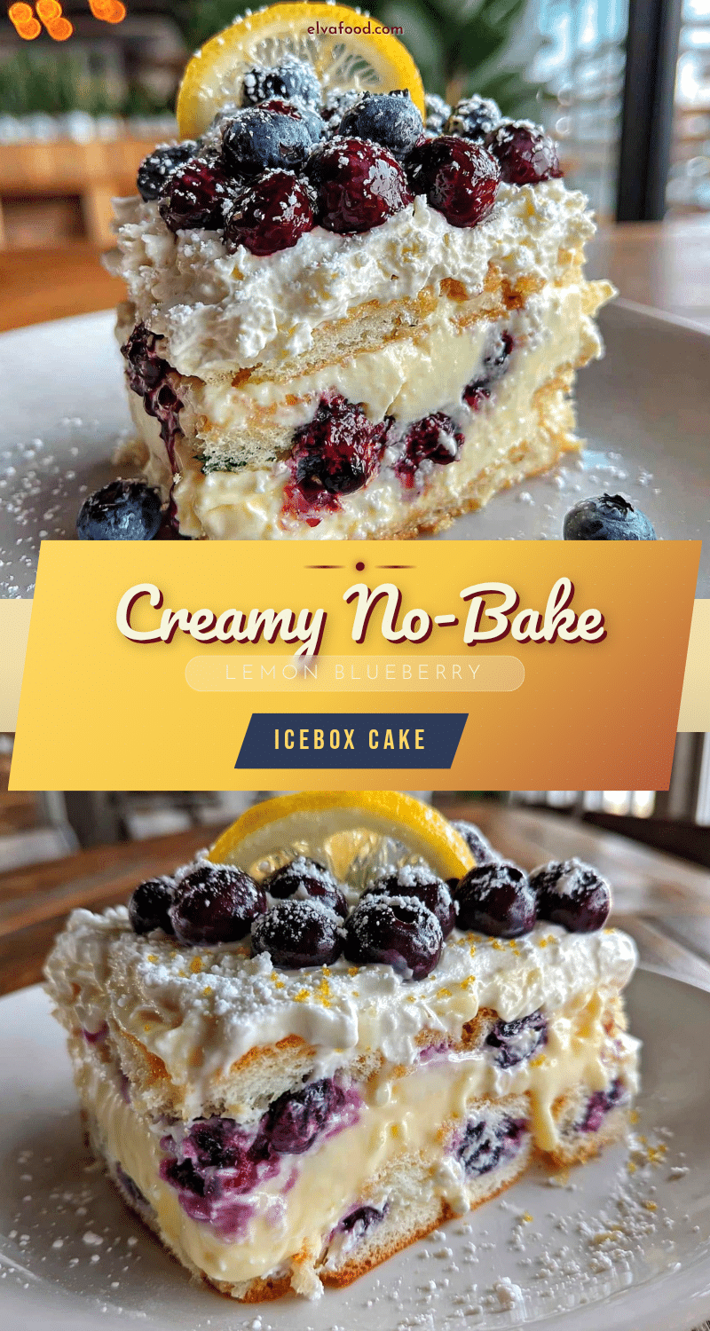 creamy lemon blueberry icebox cake recipe