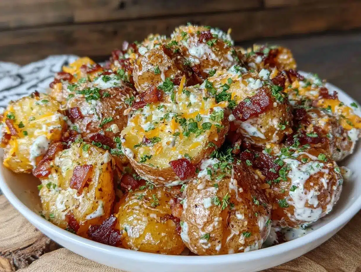 creamy loaded bacon ranch potato salad preparation steps