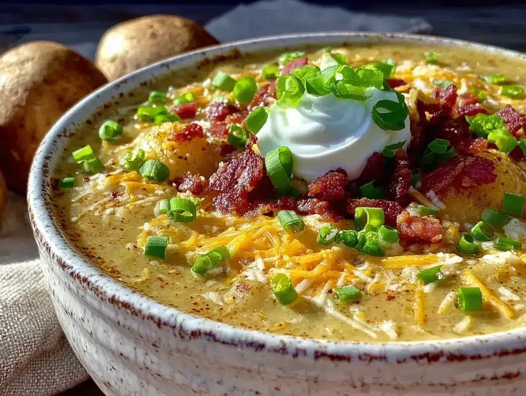 creamy loaded baked potato soup - featured image