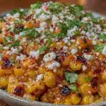 creamy mexican street corn salad - featured image