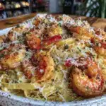 creamy one-pot garlic shrimp pasta - featured image