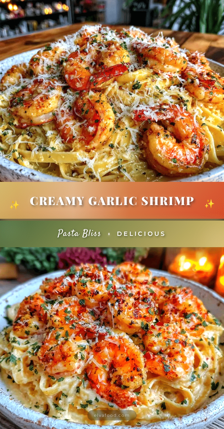 creamy one-pot garlic shrimp pasta recipe