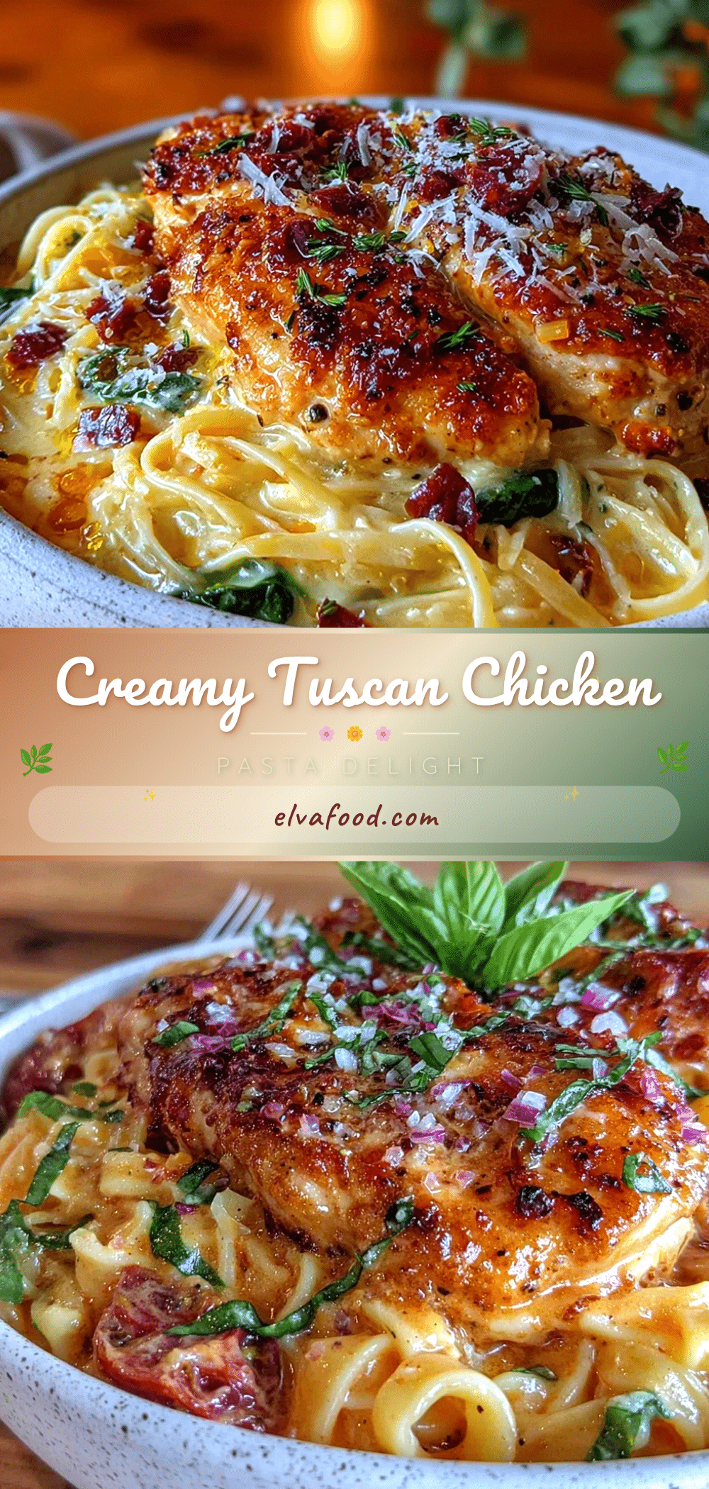 creamy Tuscan chicken pasta recipe