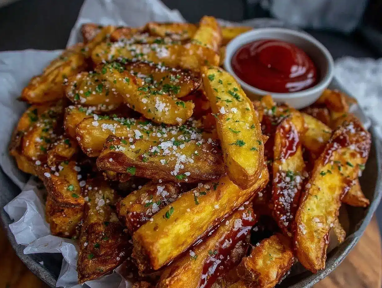 crispy air fryer french fries preparation steps