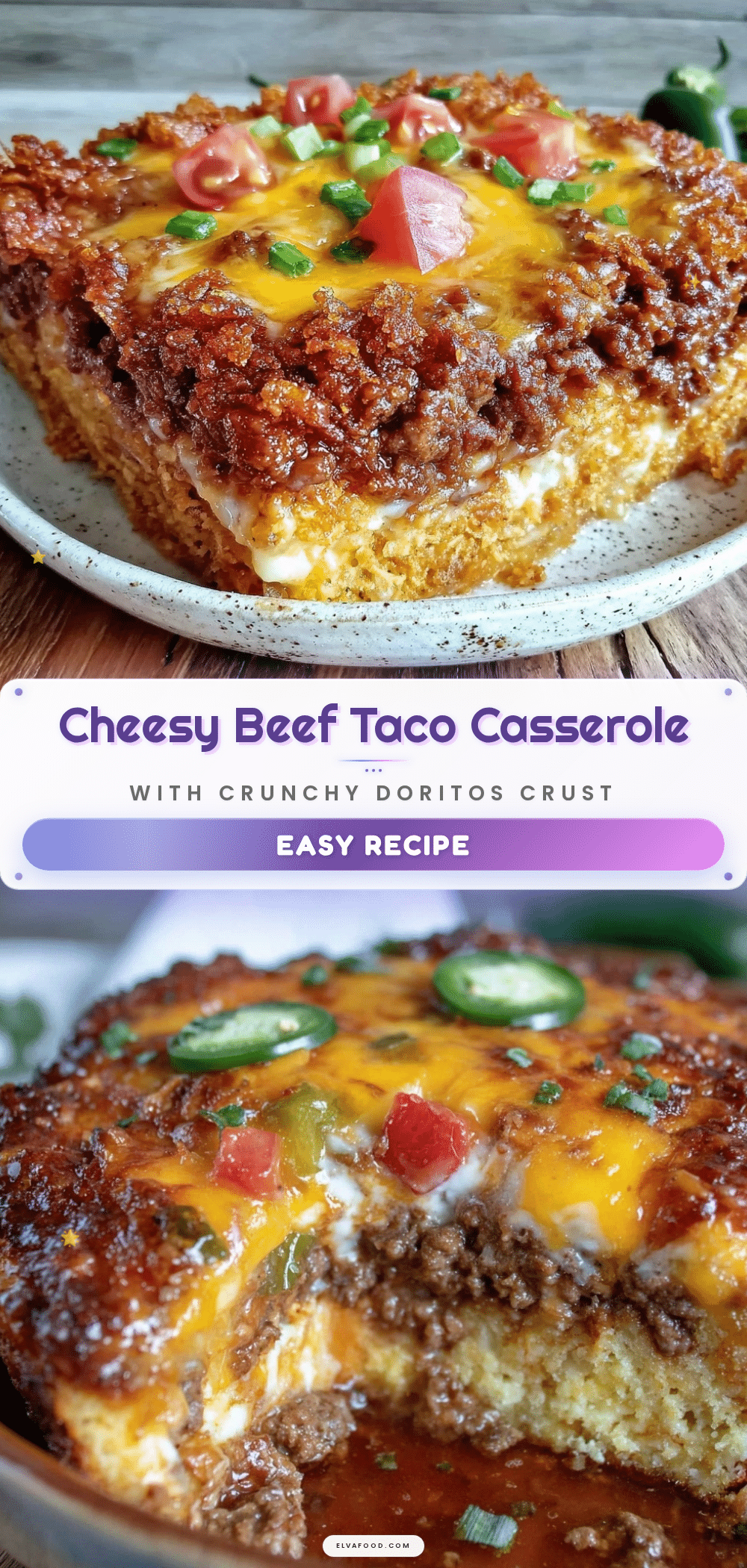 crispy cheesy beef taco casserole recipe