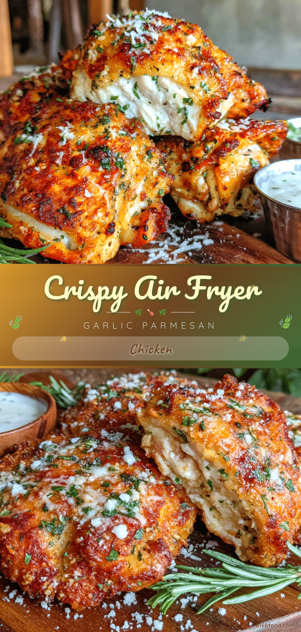 crispy garlic parmesan chicken thighs air fryer recipe recipe