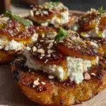 crispy grilled peach and burrata flatbread - featured image