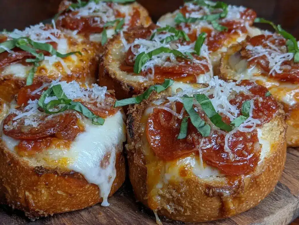 crispy pizza bagel bites - featured image