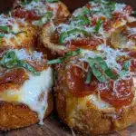 crispy pizza bagel bites - featured image