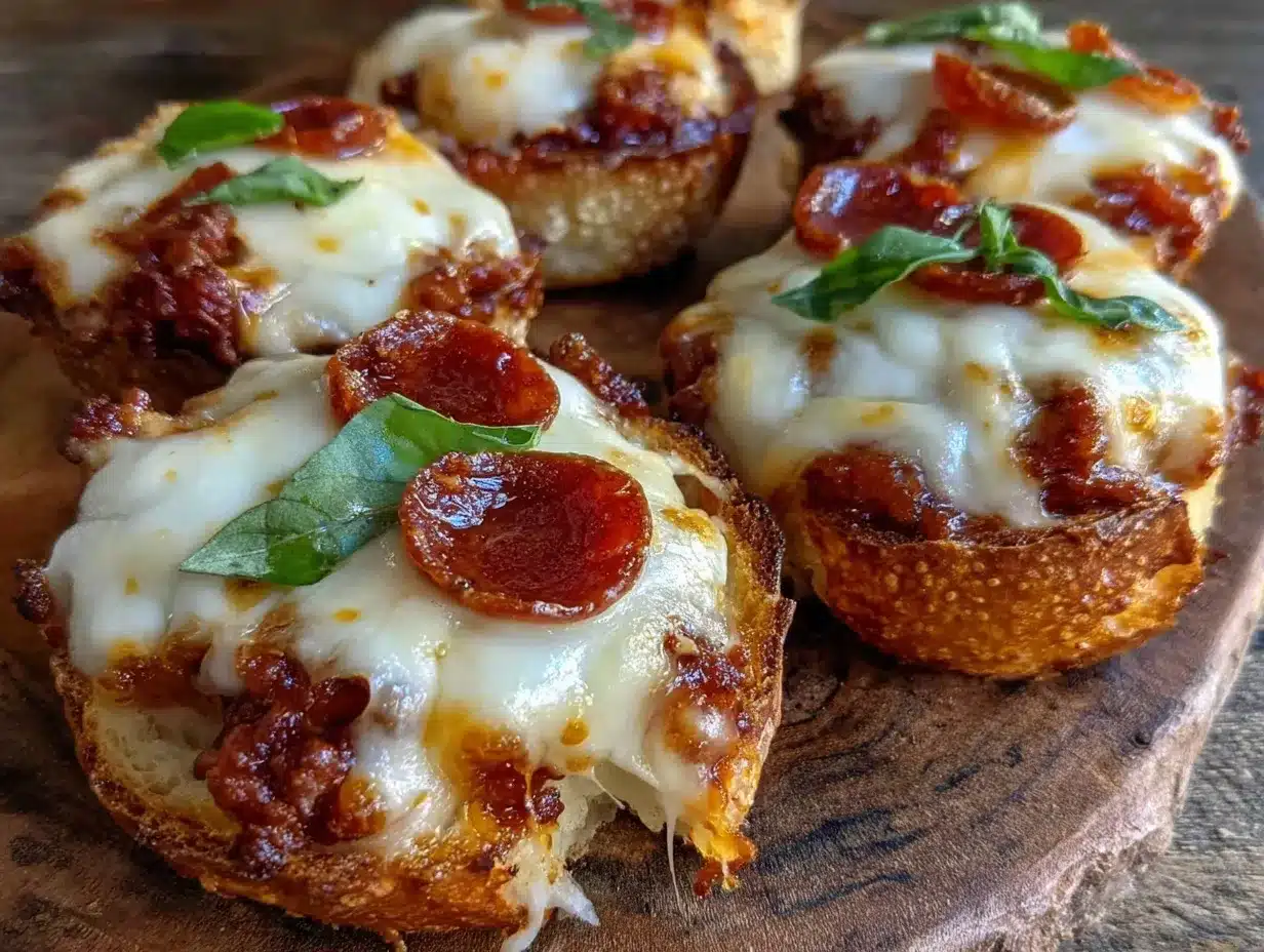 crispy pizza bagel bites preparation steps