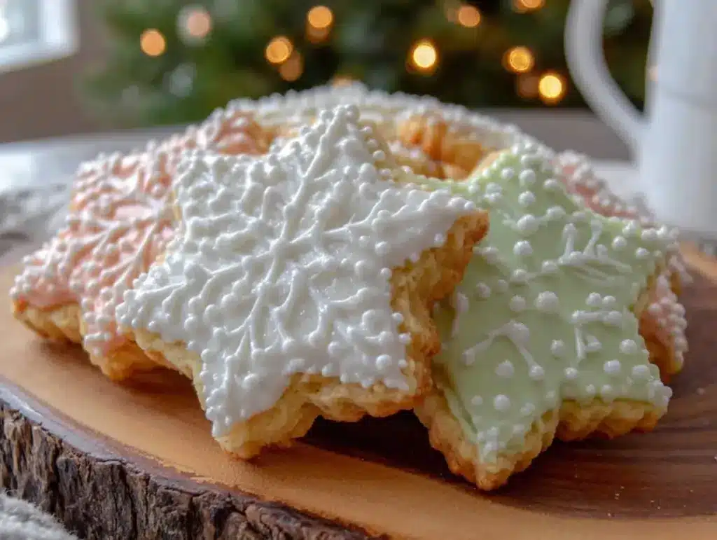 crispy star-shaped sugar cookies - featured image