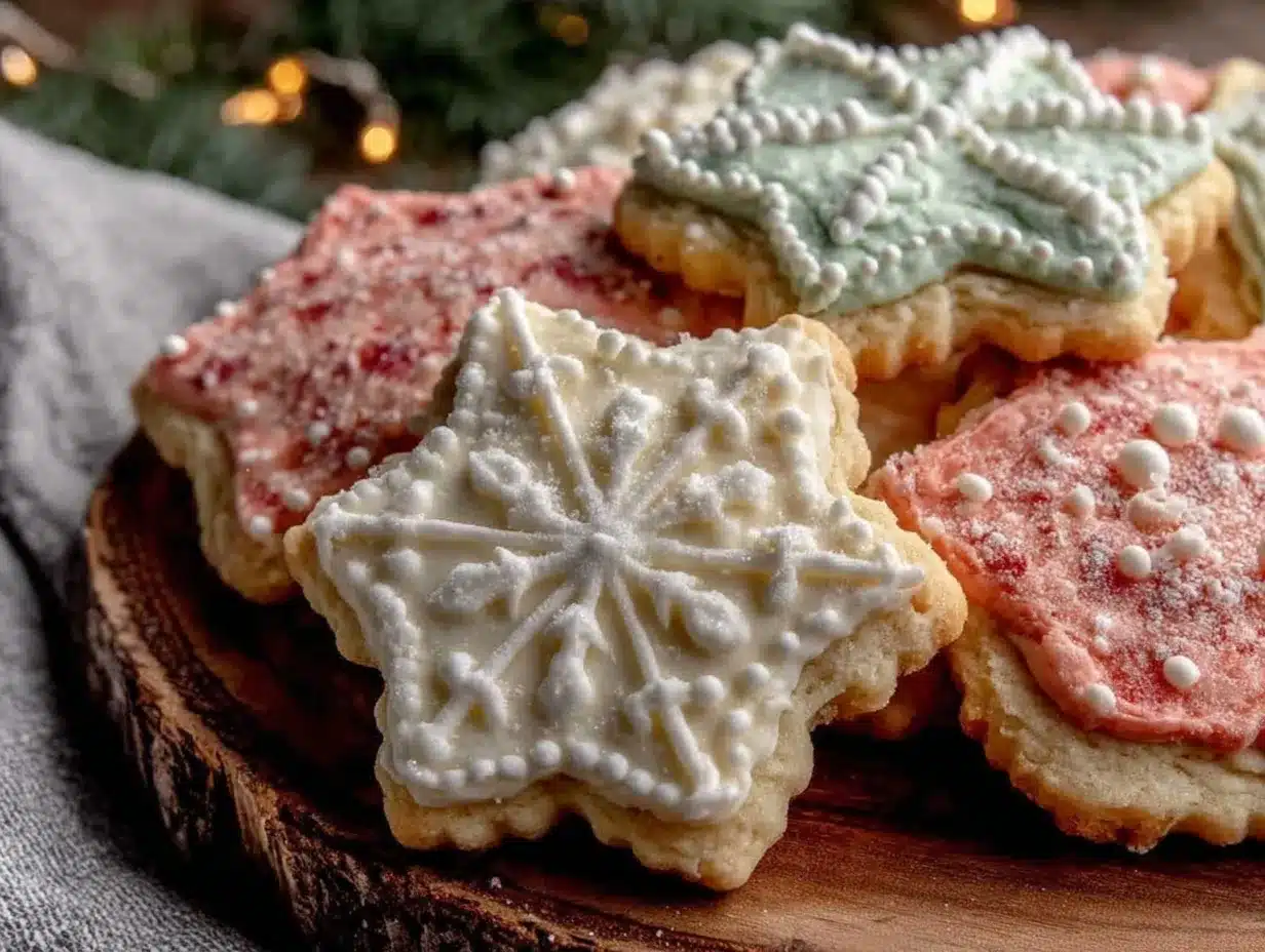 crispy star-shaped sugar cookies preparation steps