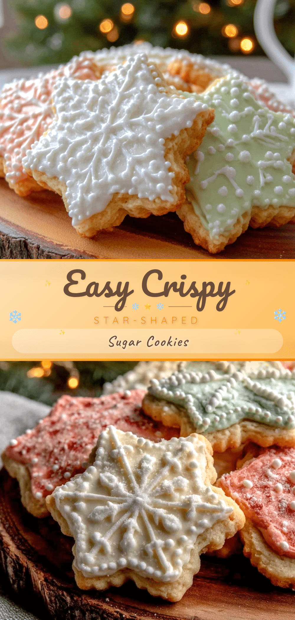 crispy star-shaped sugar cookies recipe