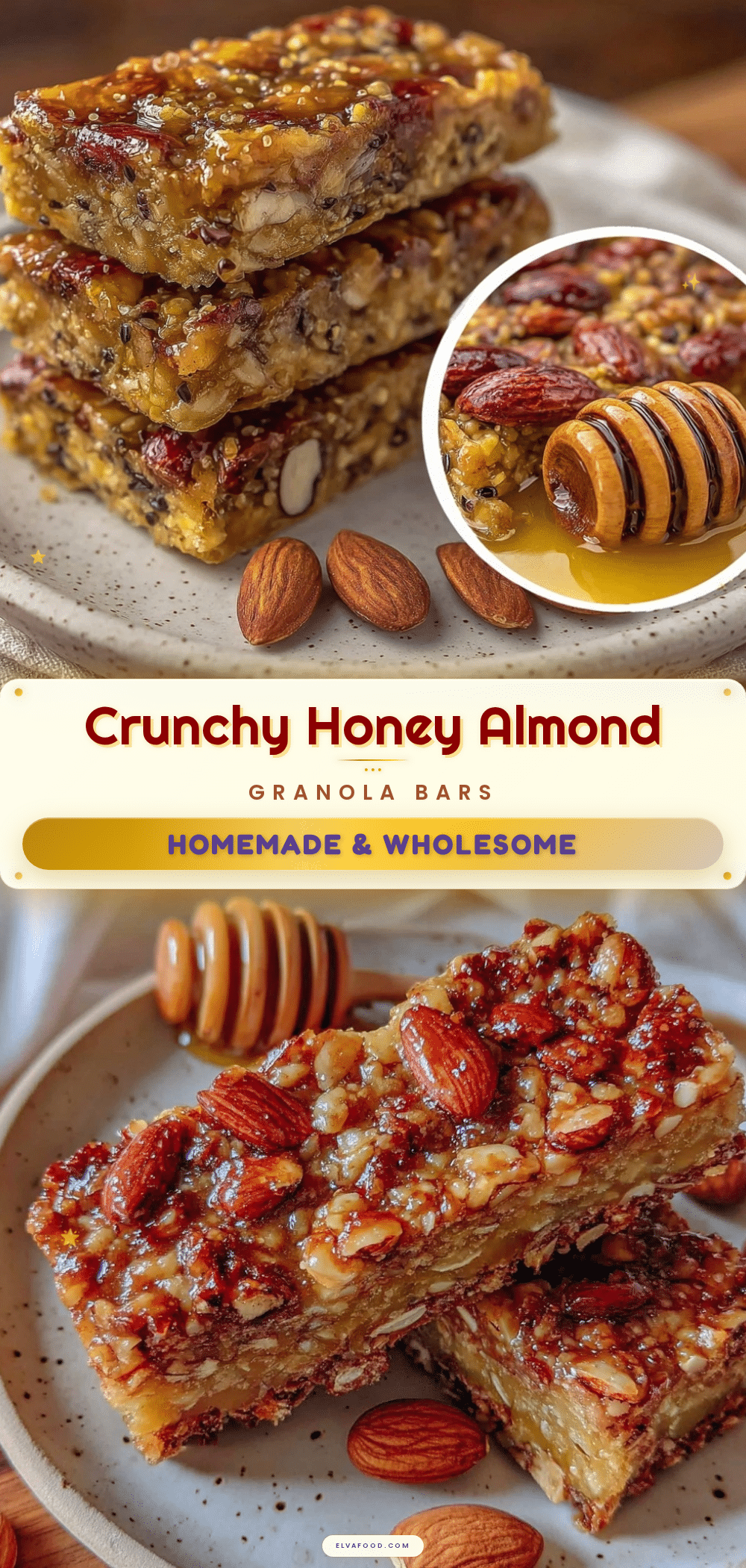 crunchy homemade granola bars recipe