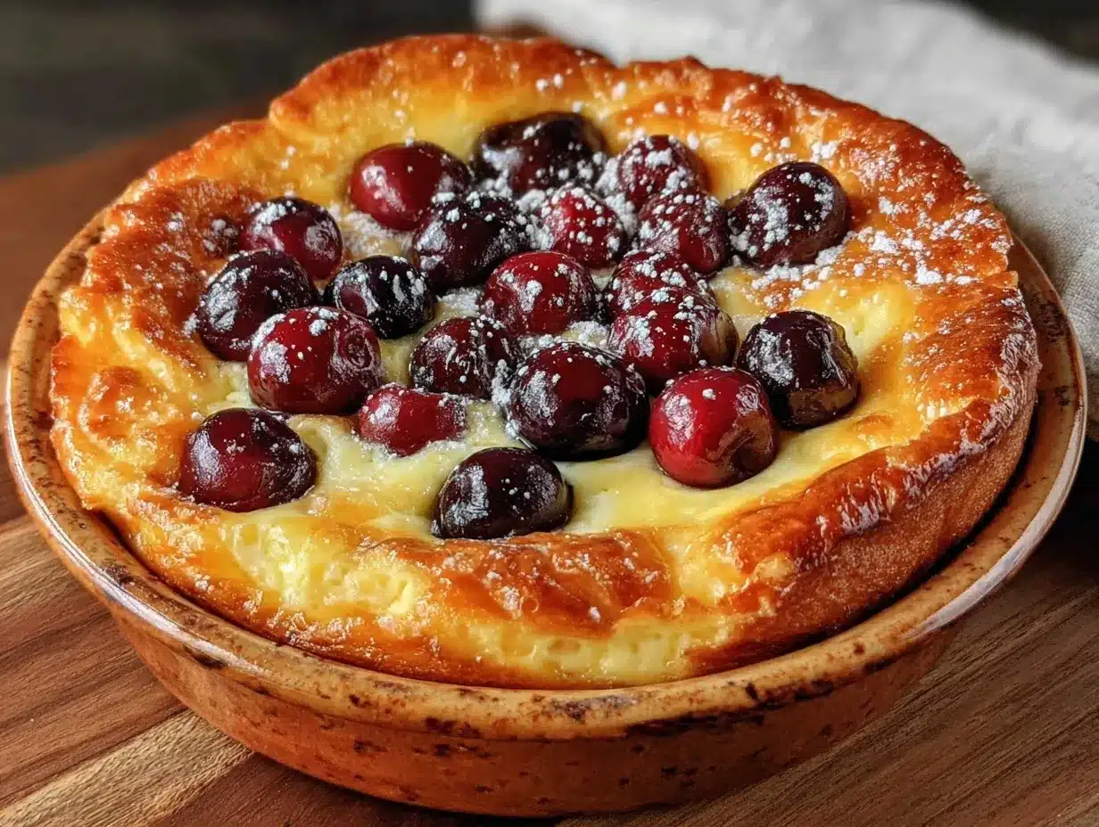 easy creamy fresh cherry clafoutis preparation steps