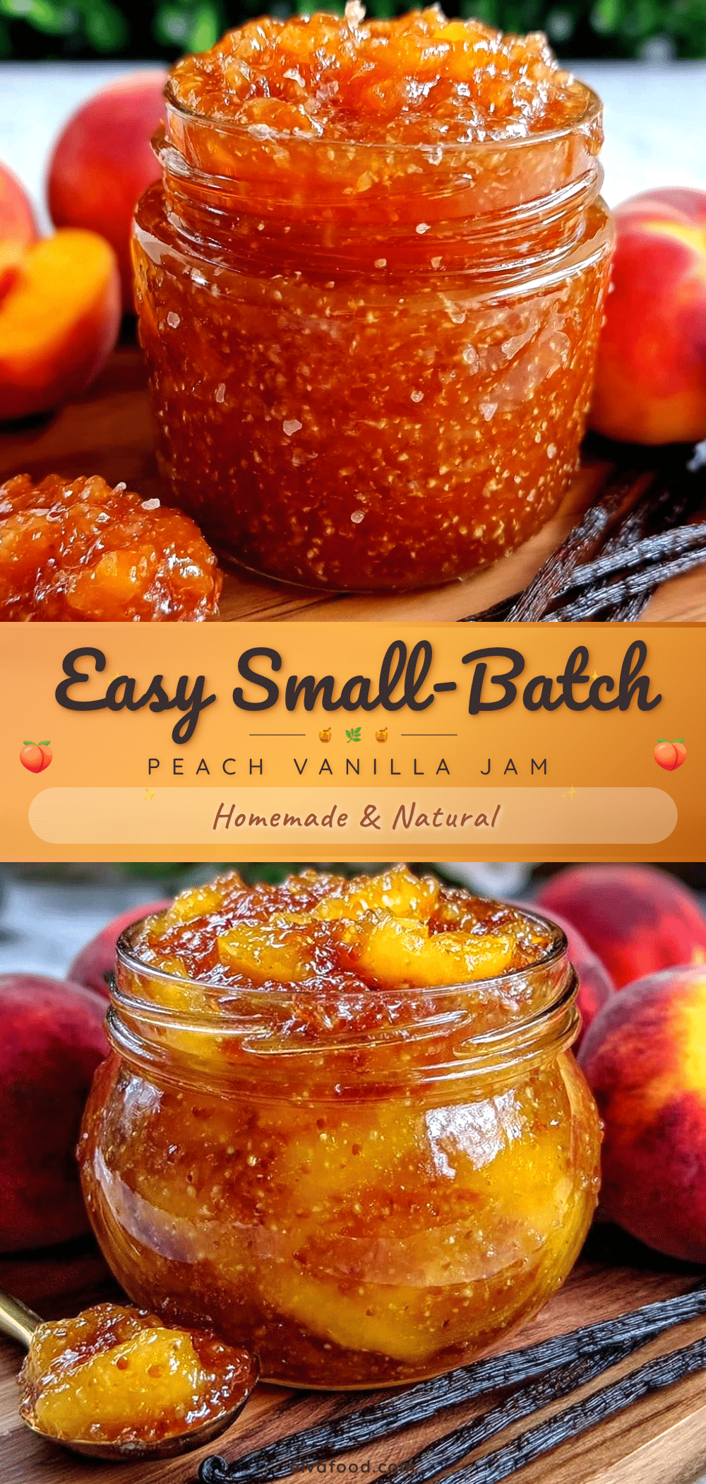 easy small-batch peach vanilla jam recipe