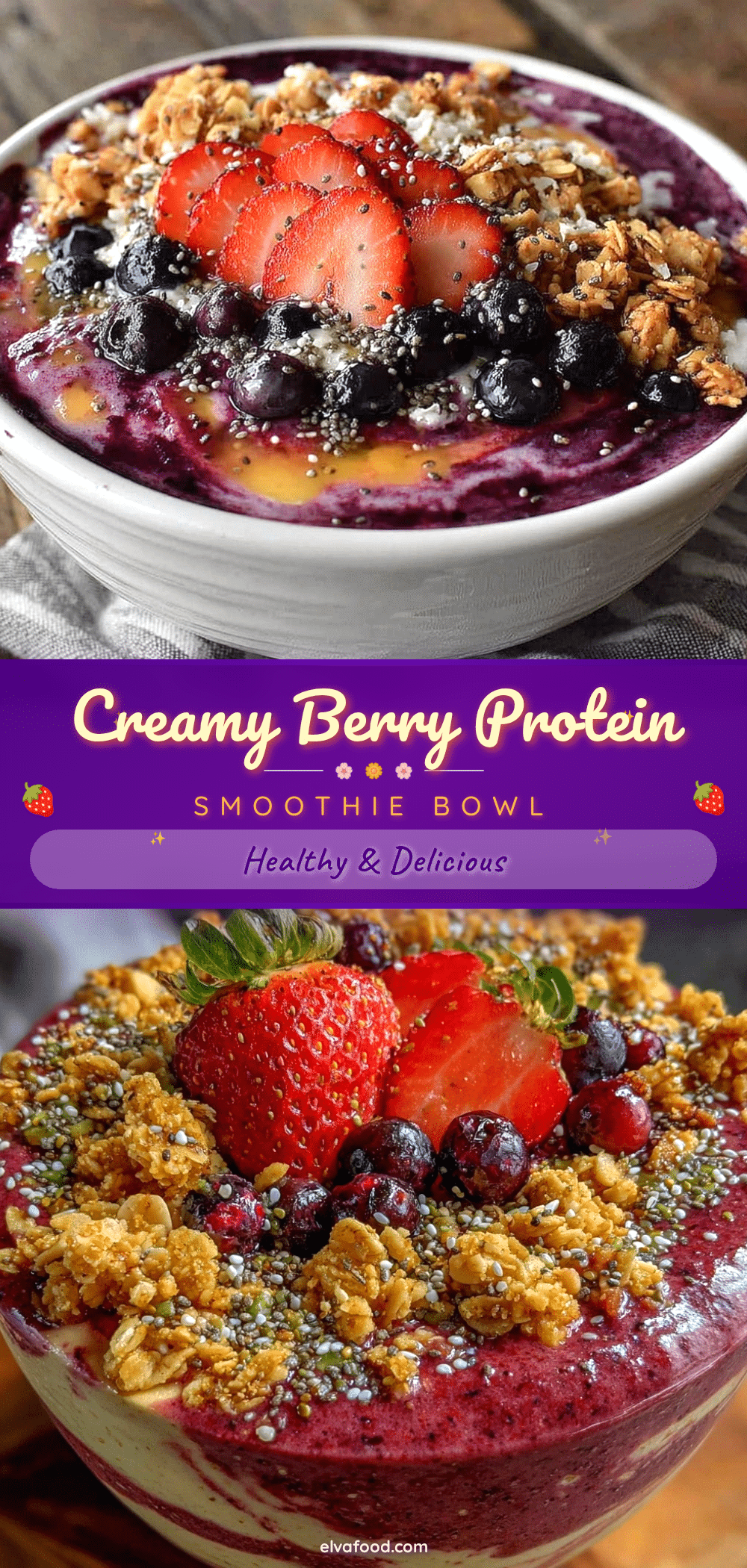 fresh berry protein smoothie bowl recipe