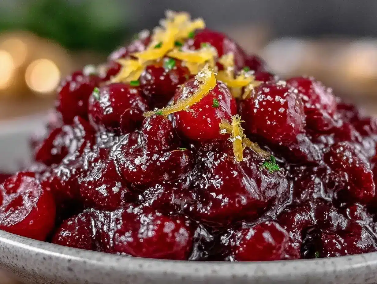 fresh cranberry orange relish preparation steps