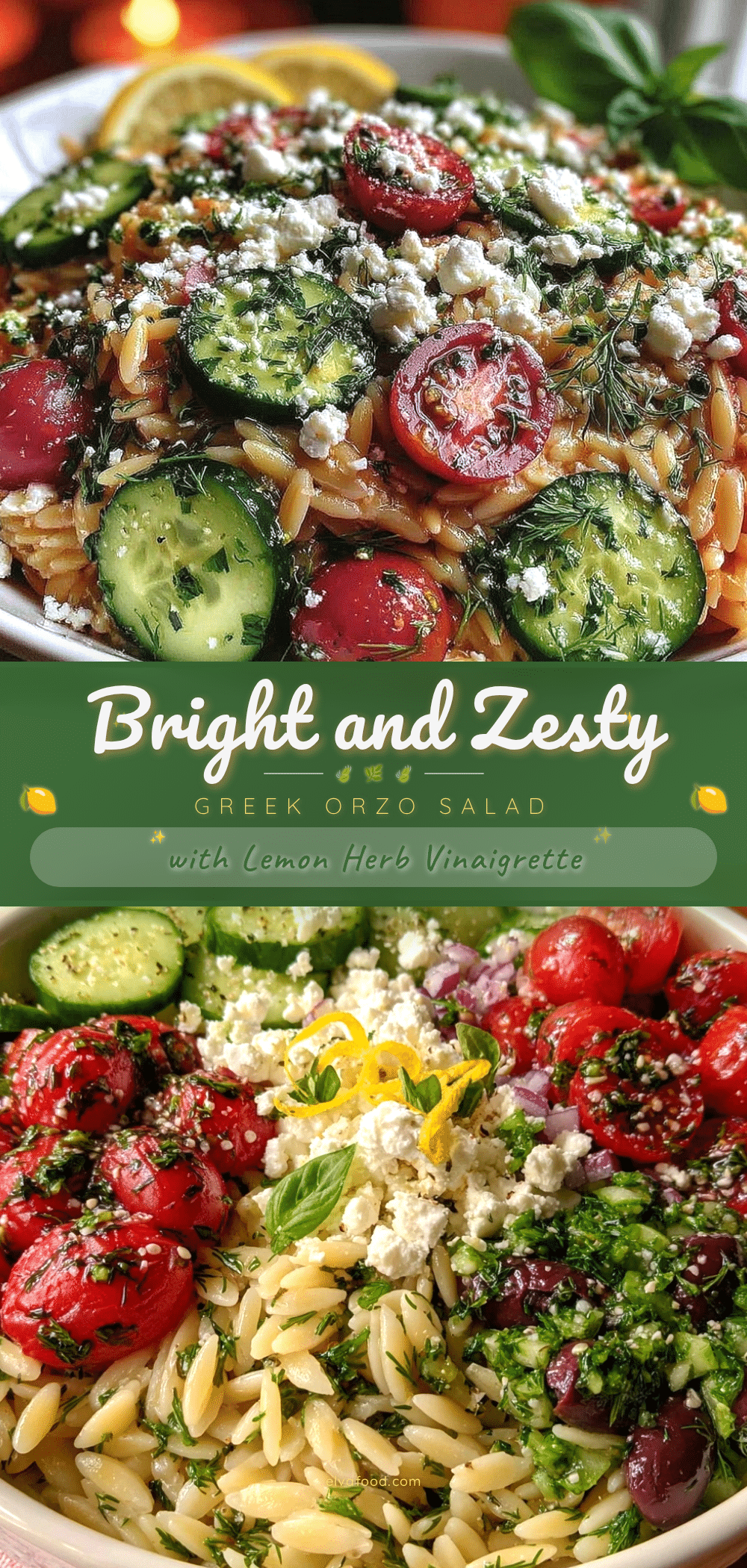 Fresh Greek Orzo Salad recipe