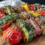 fresh grilled veggie skewers - featured image